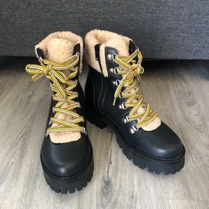 Steve Madden Aniko Faux Fur Lace-Up Women's Boots